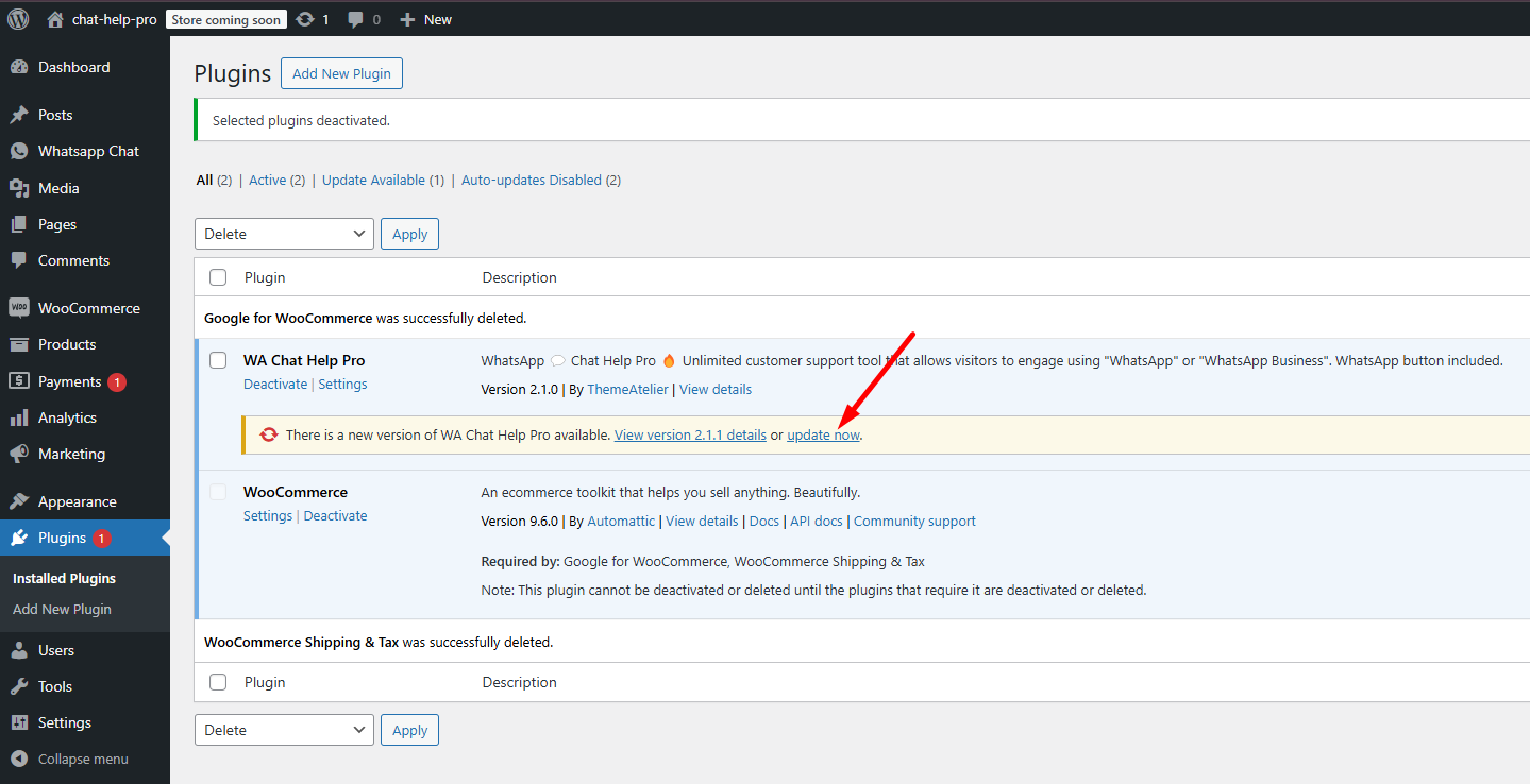 Automatic Update Notification