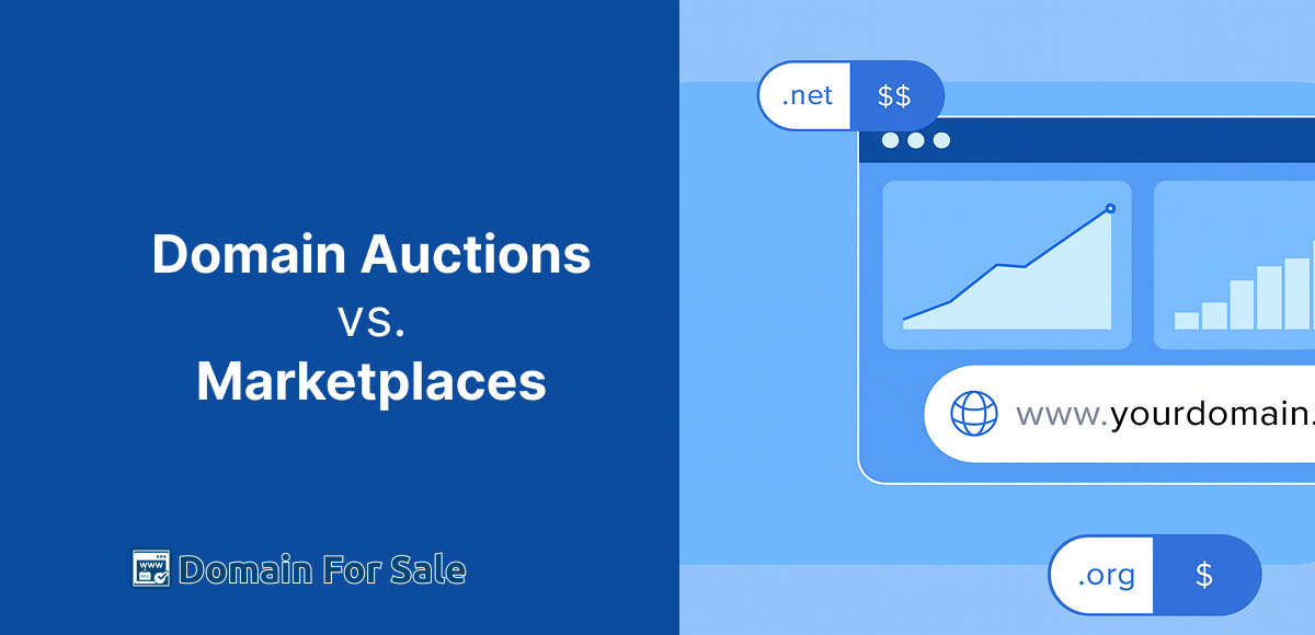 domain auctions vs marketplaces