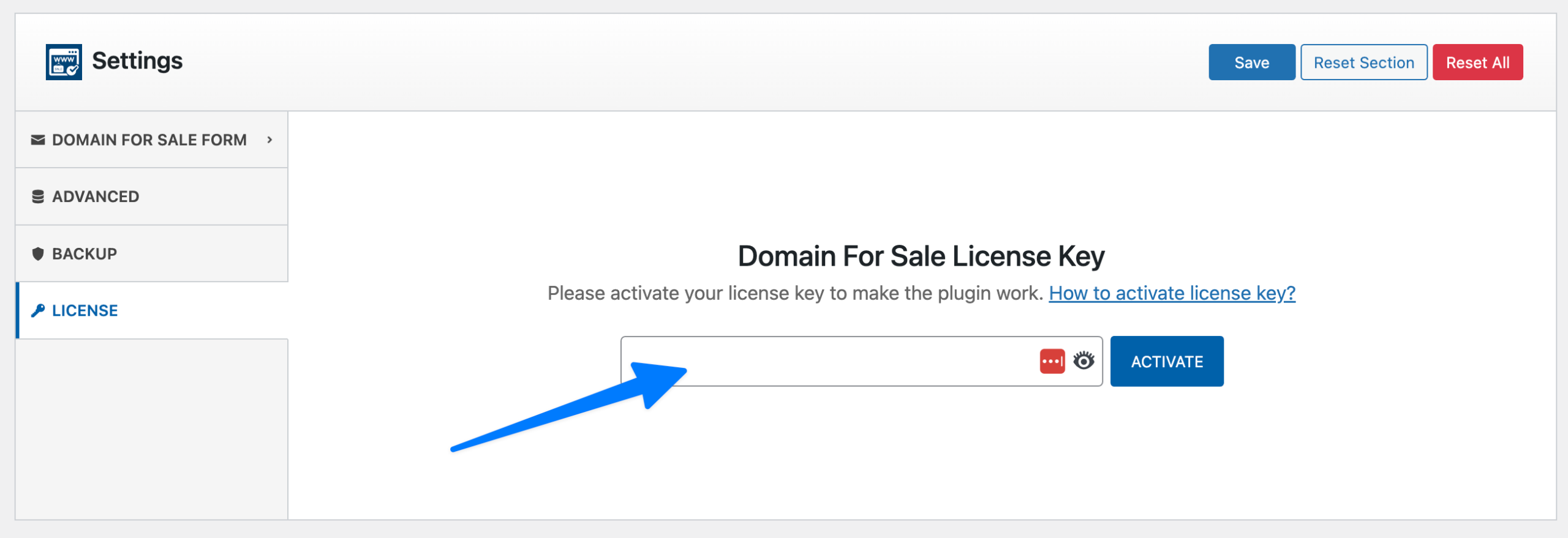Domain For Sale License
