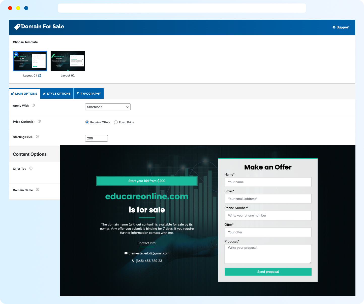 Domain Templates