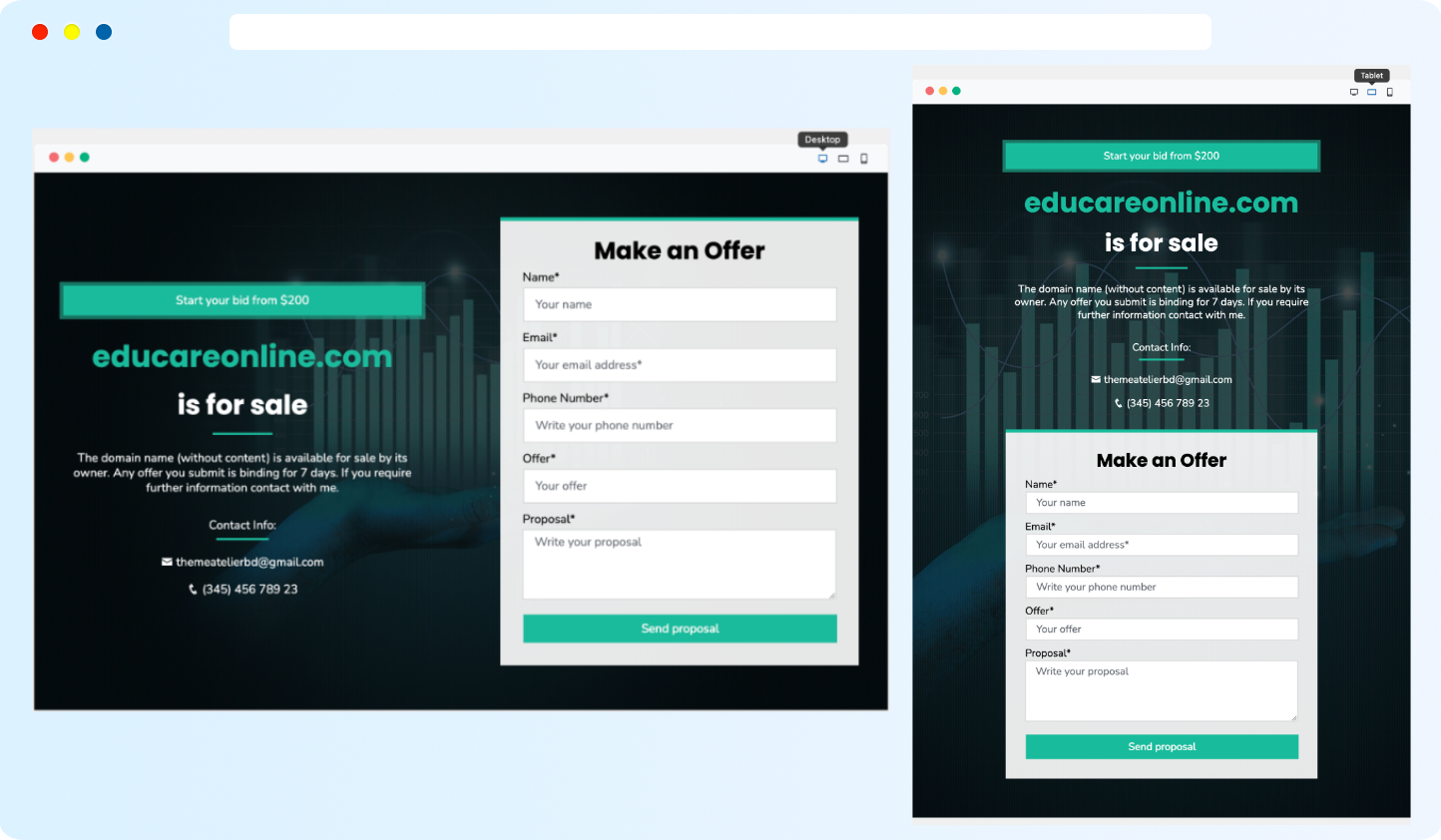 Responsive devices Domain For Sale