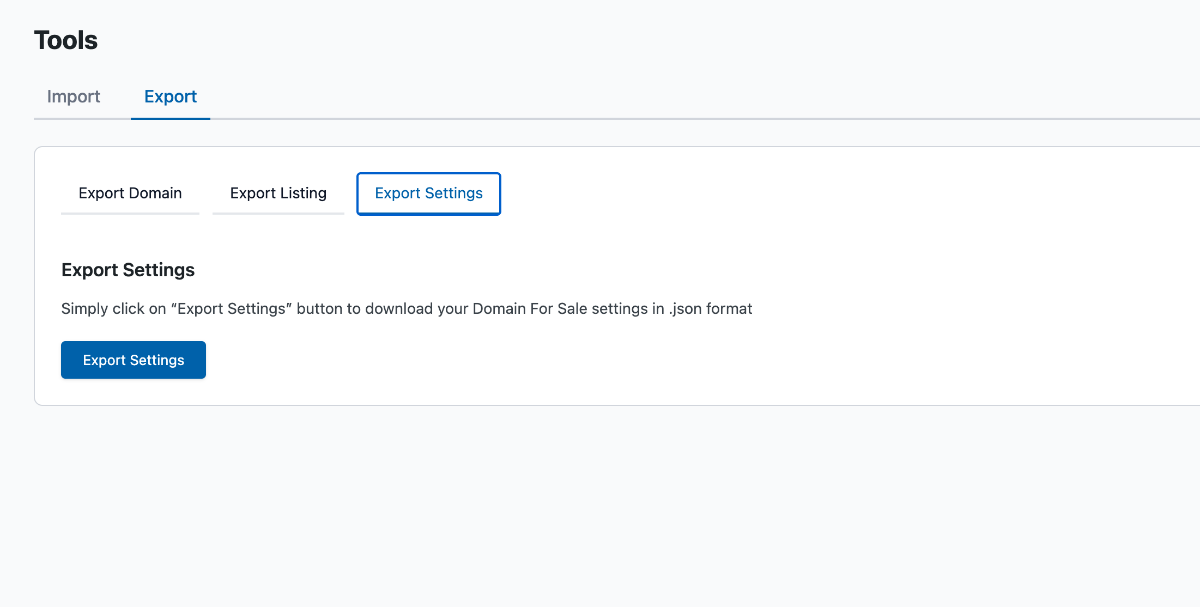 Import & Export Domains