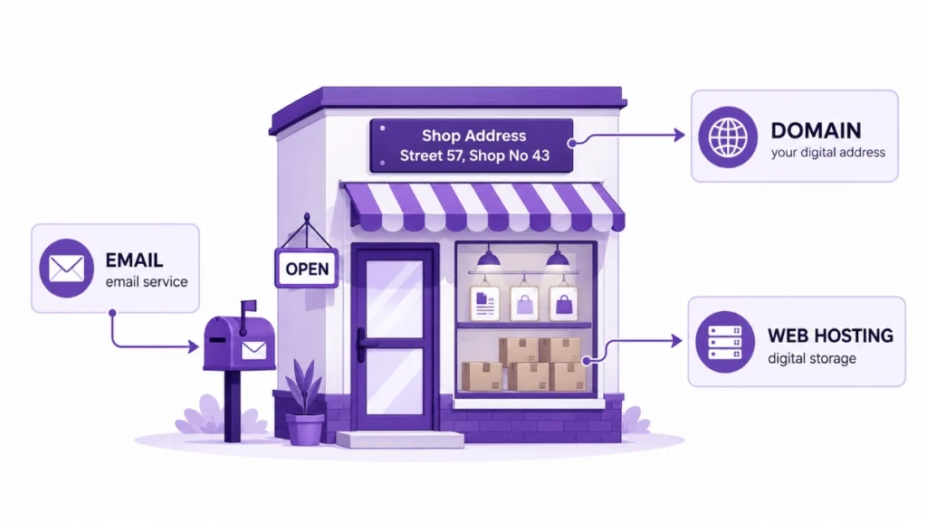 domain hosting and email together