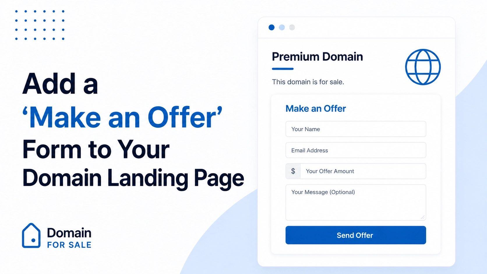 How to Add a ‘Make an Offer’ Form to Your Domain Landing Page