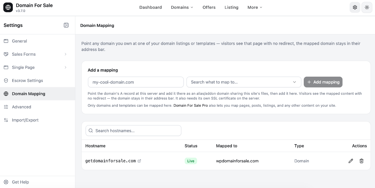 Domain Mapping